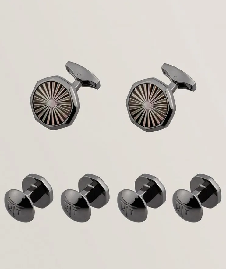 Celestial Reflections Sunburst Cufflinks & Studs Set