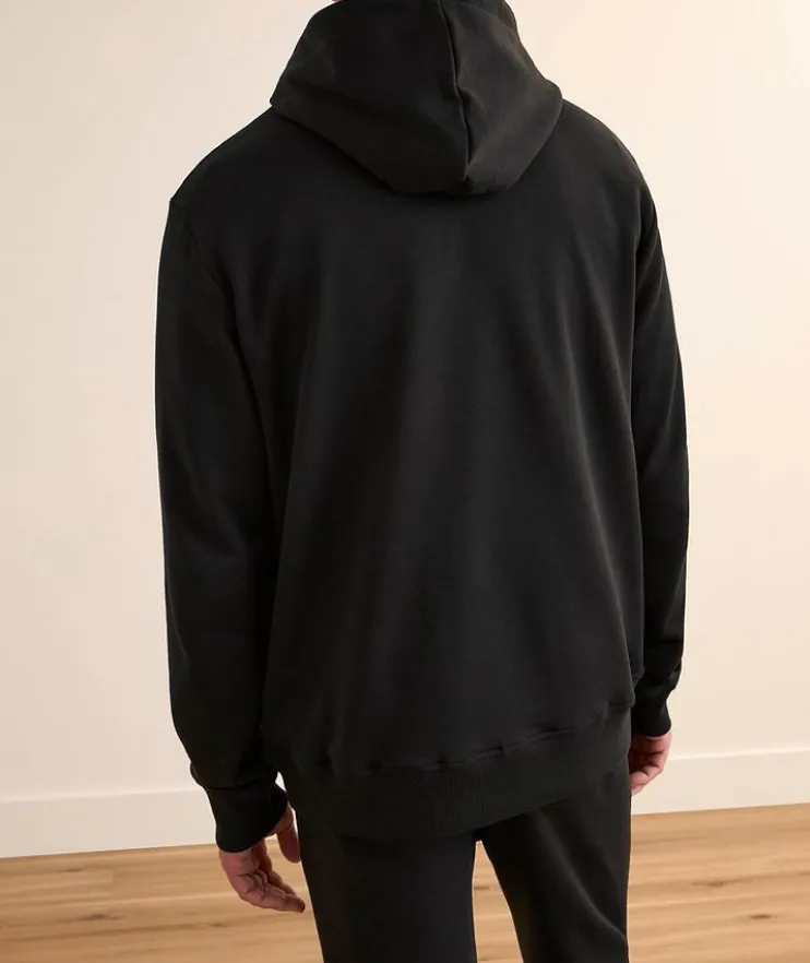 Chain Logo Stretch-Cotton Hooded Sweater