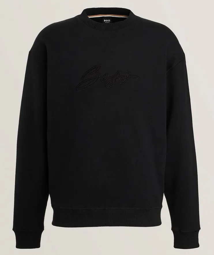 Charlie Script Logo Cotton Sweatshirt