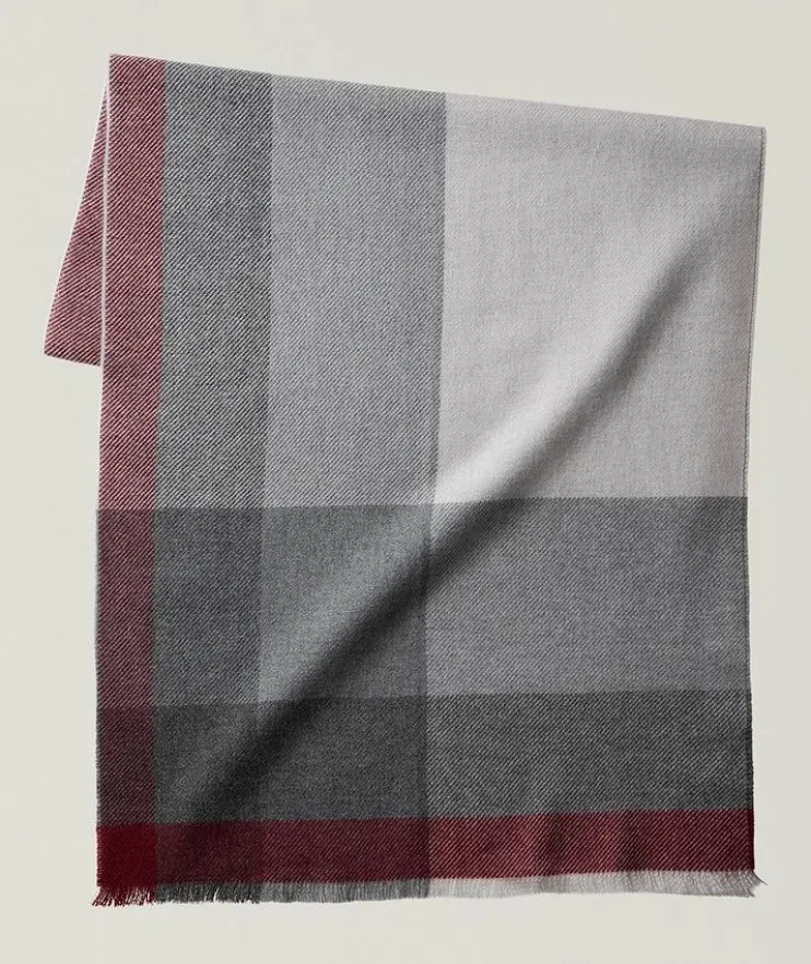 Check Cashmere Scarf