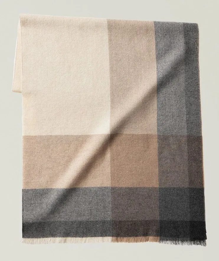 Check Cashmere Scarf