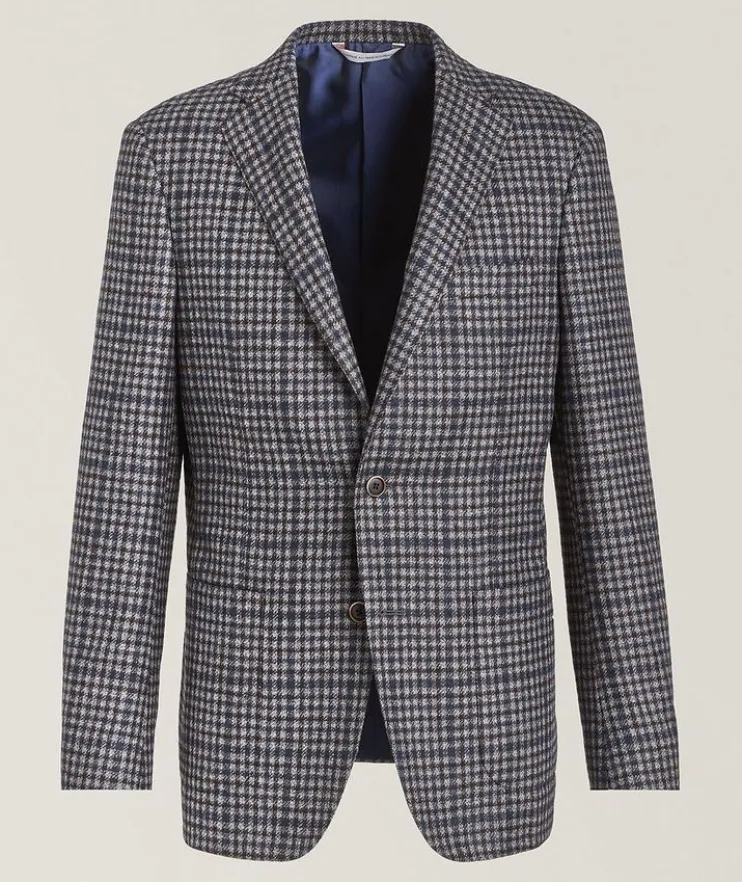 Check Cashmere-Blend Sport Jacket