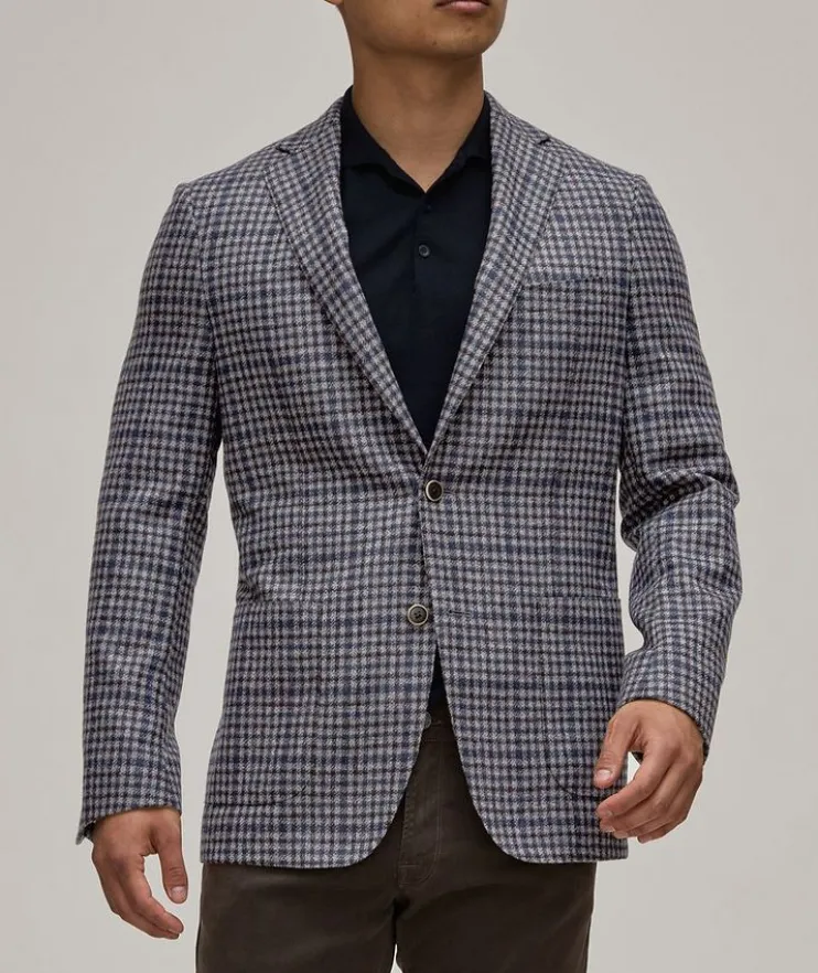 Check Cashmere-Blend Sport Jacket