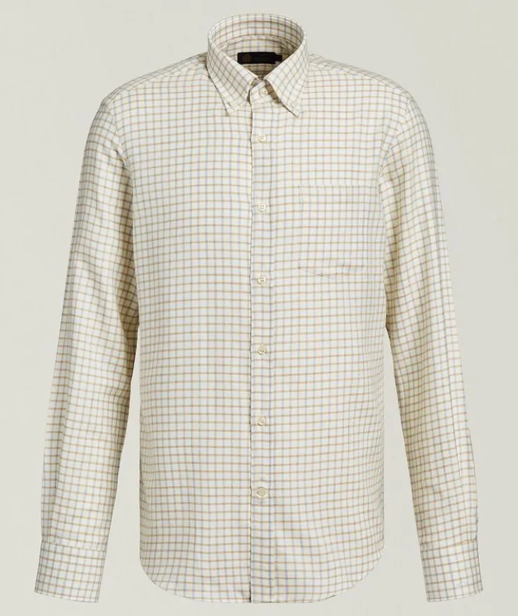 Check Cotton, Silk & Cashmere Shirt