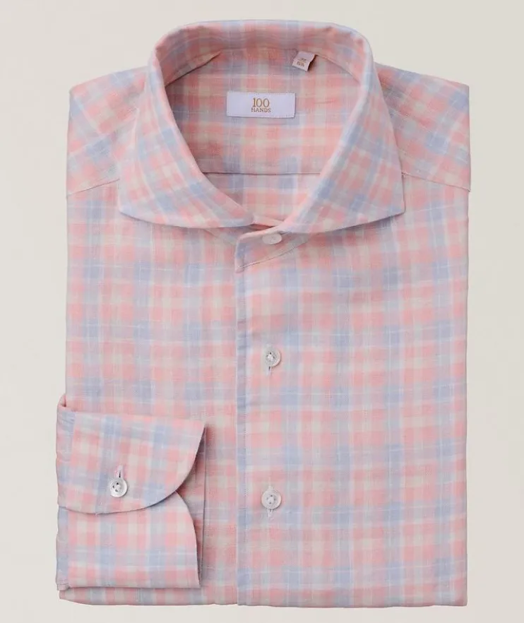 Check Linen Dress Shirt
