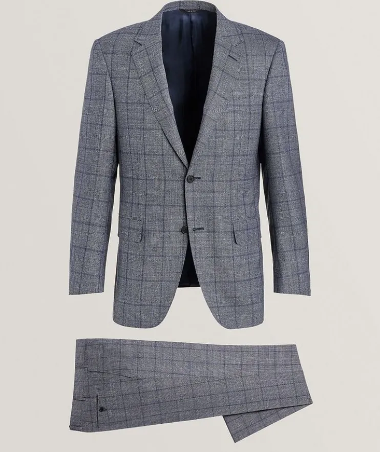 Check Wool, Silk & Linen Travel Suit