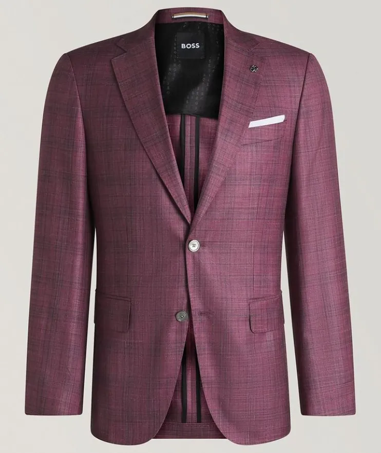 Check Wool-Silk-Linen Sport Jacket