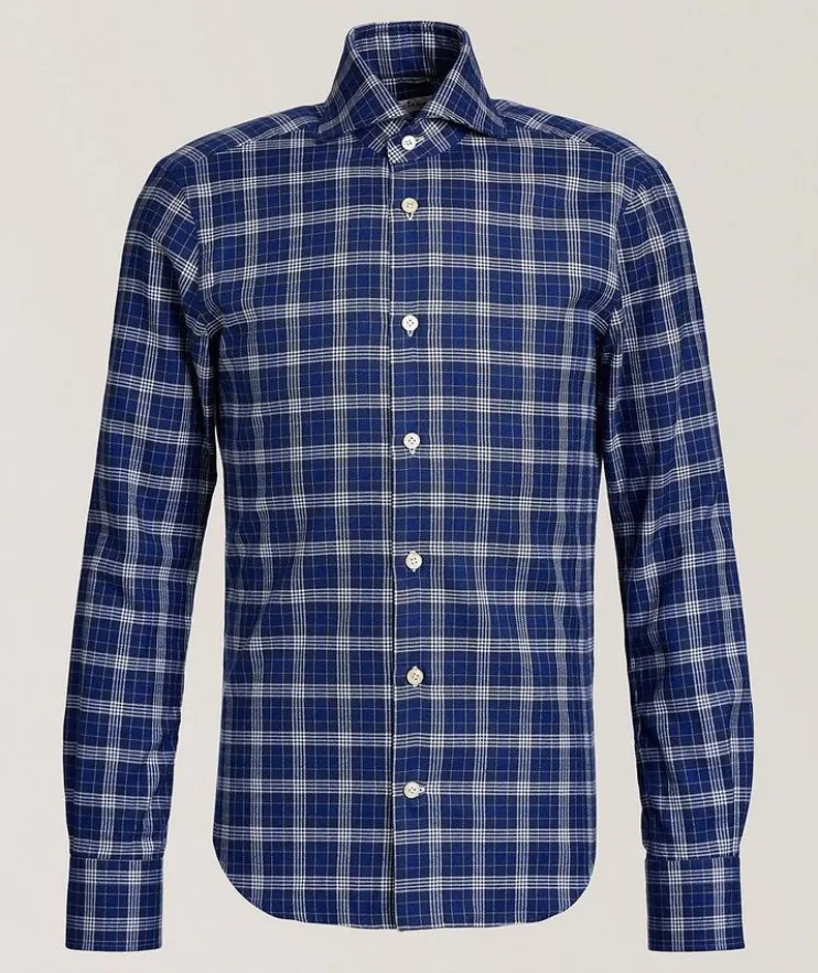 Checked Brushed Cotton Shirt