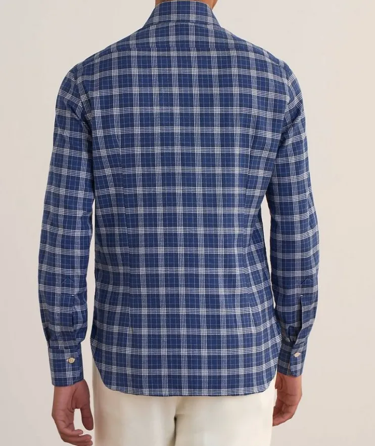 Checked Brushed Cotton Shirt