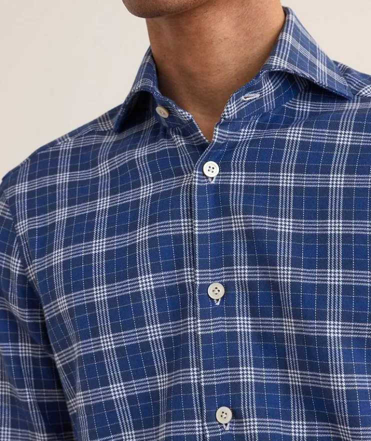 Checked Brushed Cotton Shirt