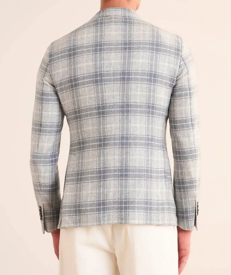 Checked Wool-Blend Sport Jacket