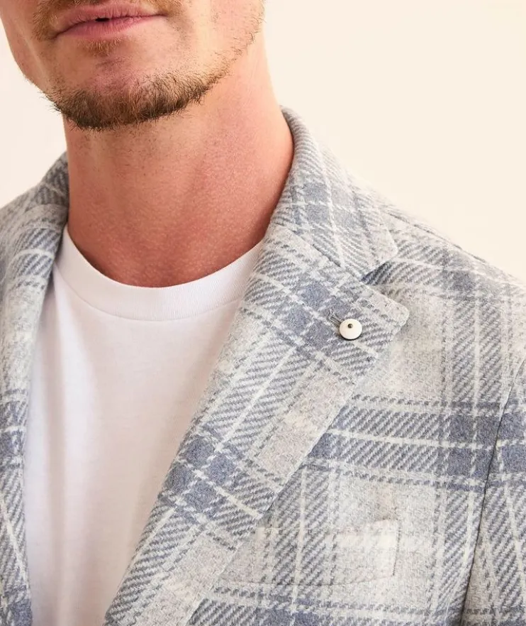 Checked Wool-Blend Sport Jacket