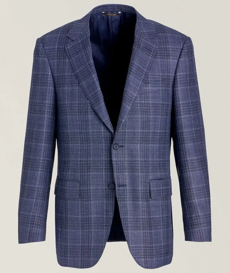 Checked Wool-Blend Sport Jacket
