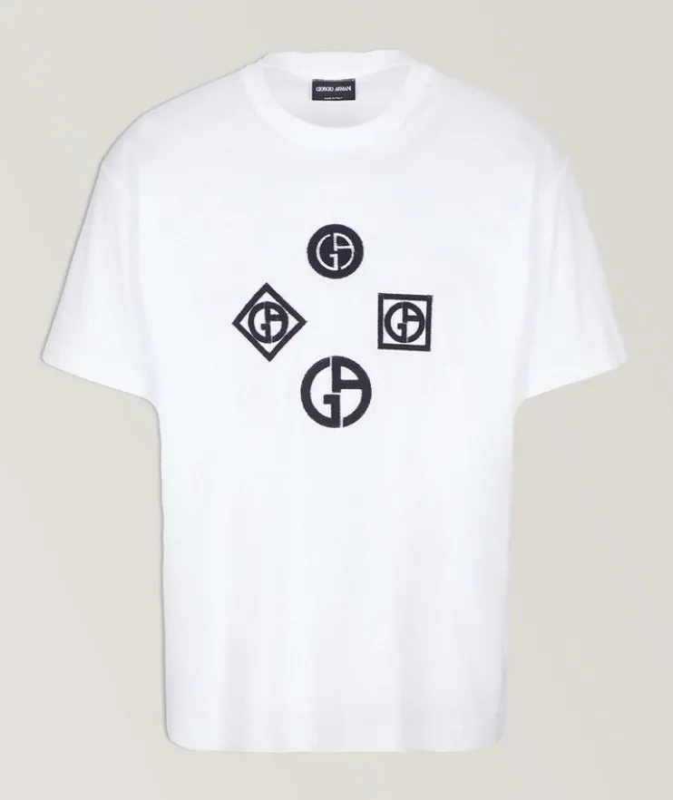 Chenille Logo Cotton T-Shirt