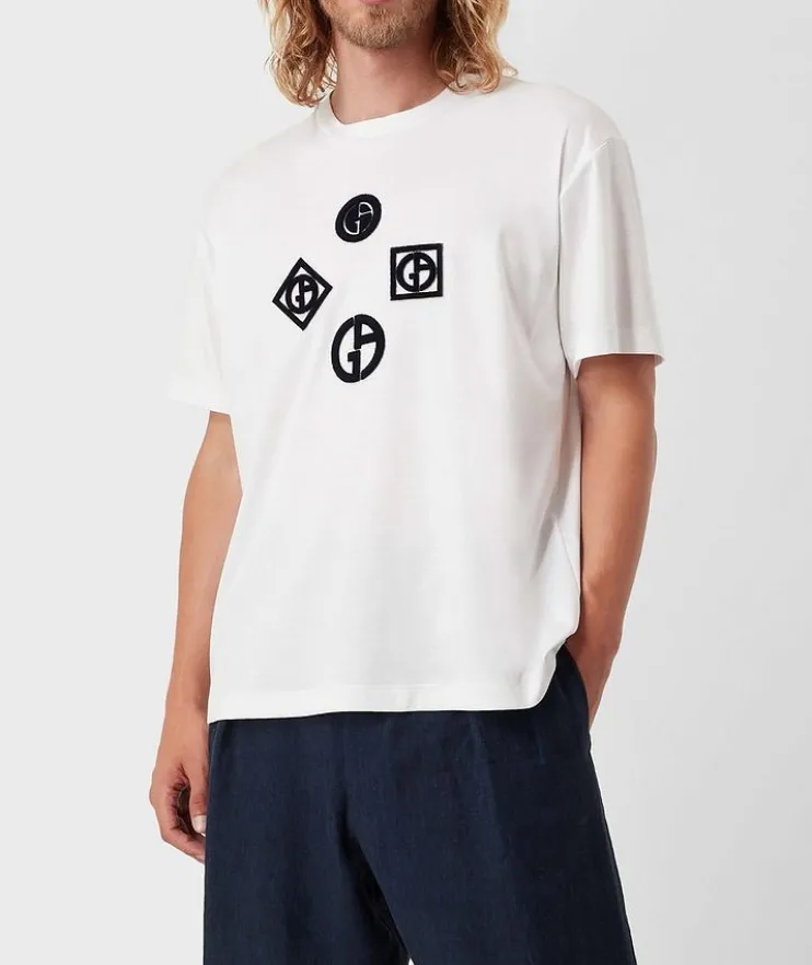 Chenille Logo Cotton T-Shirt