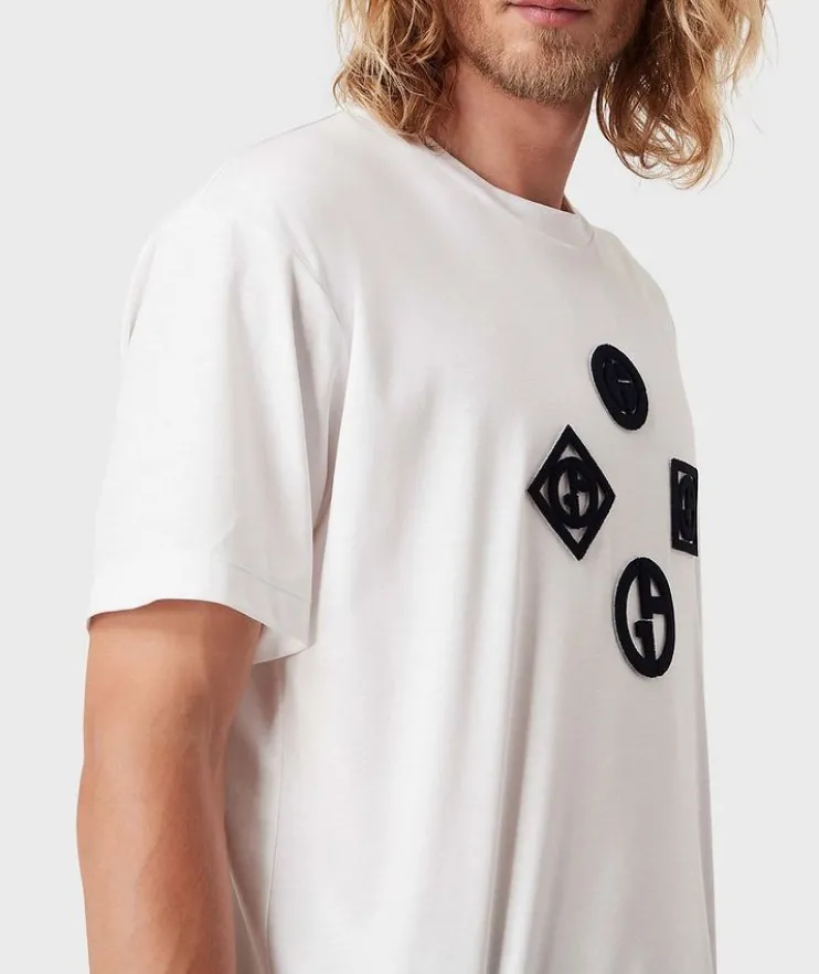 Chenille Logo Cotton T-Shirt