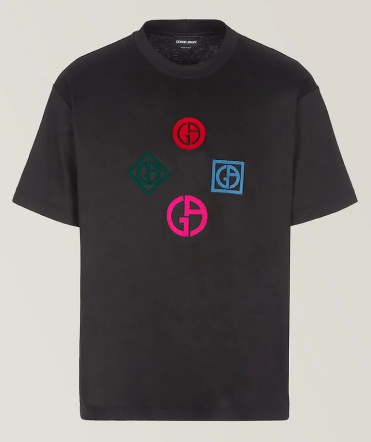 Chenille Logo Cotton T-Shirt