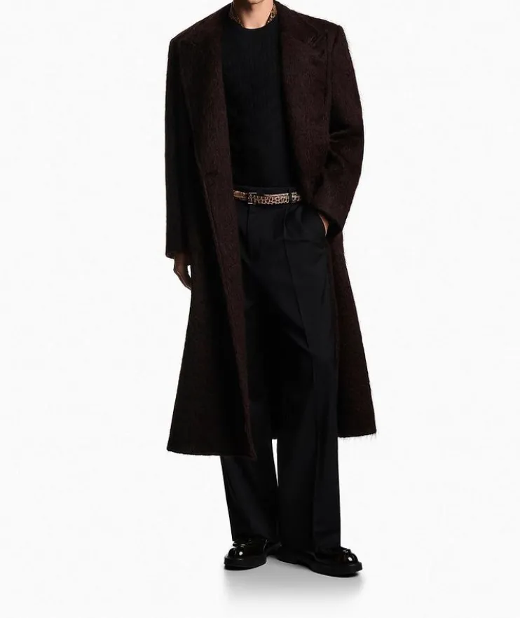 Chevron Wool-Silk Crewneck Sweater