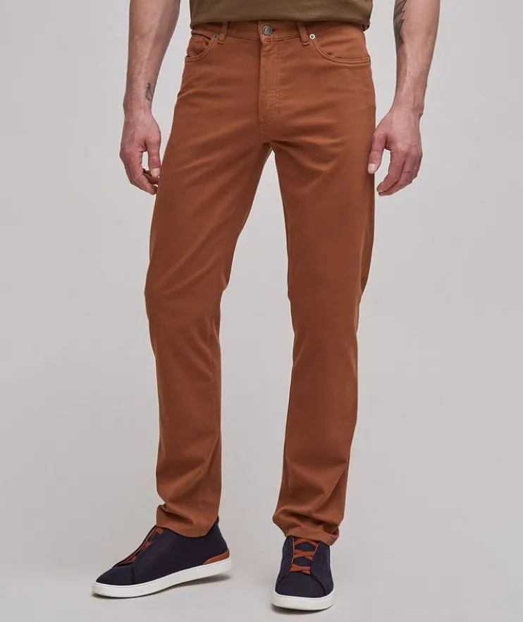 City Garment Dyed Stretch-Cotton Jeans