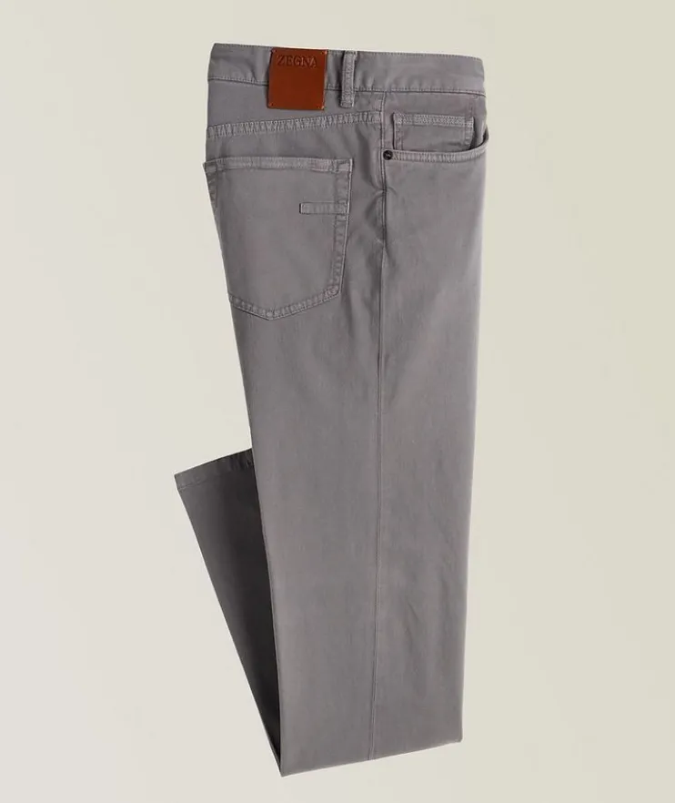 City Stretch-Cotton Gabardine Jeans