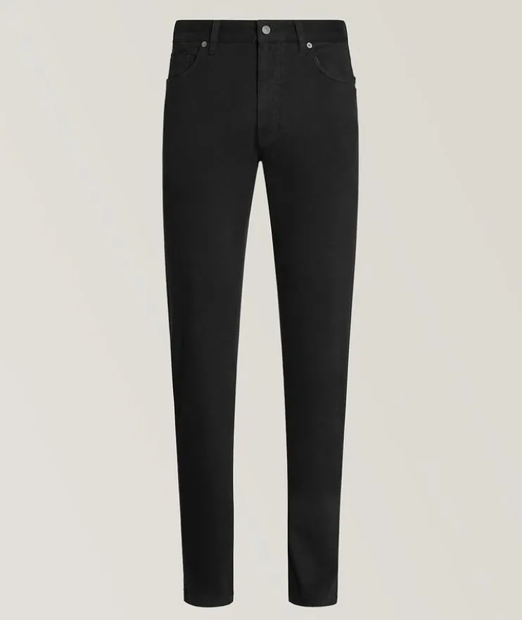 City Stretch-Cotton Gabardine Jeans