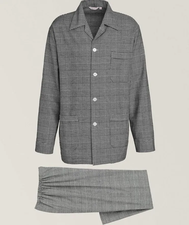 Classic Houndstooth Flannel Pyjama Set