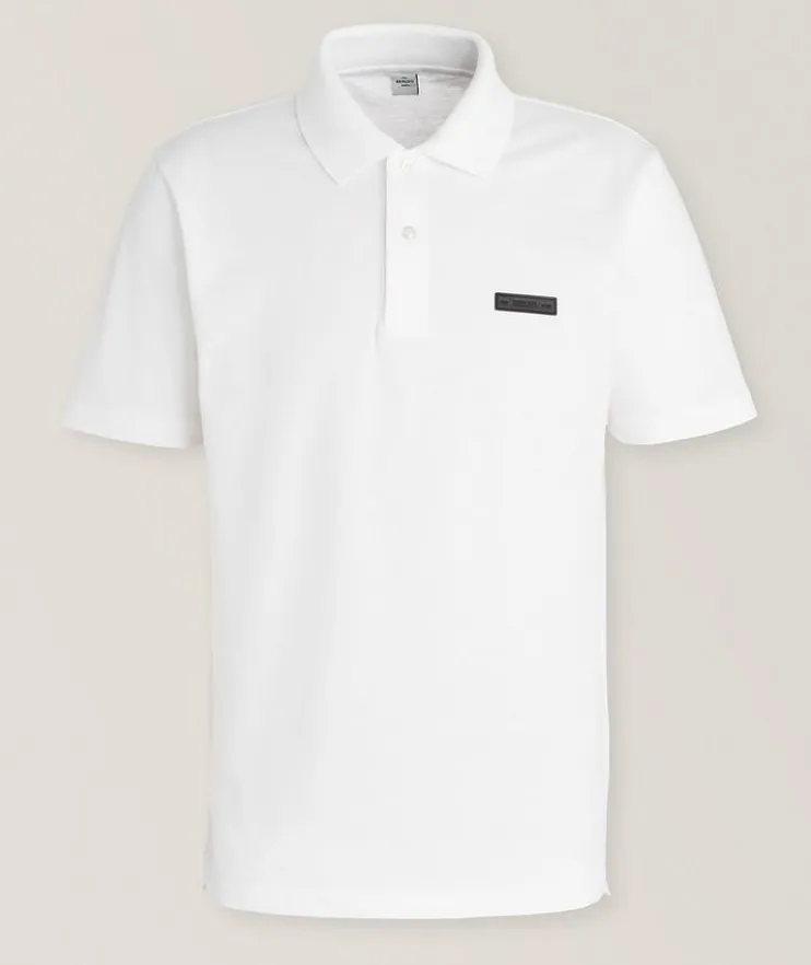 Classic Pique Leather Tab Polo