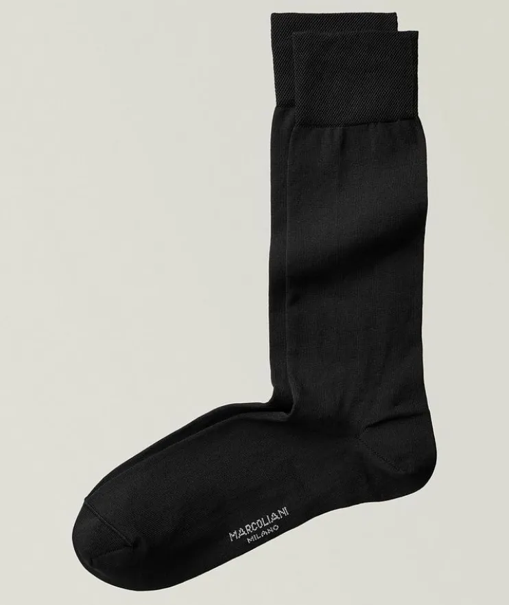 Classic Plain Pima Cotton-Blend Socks
