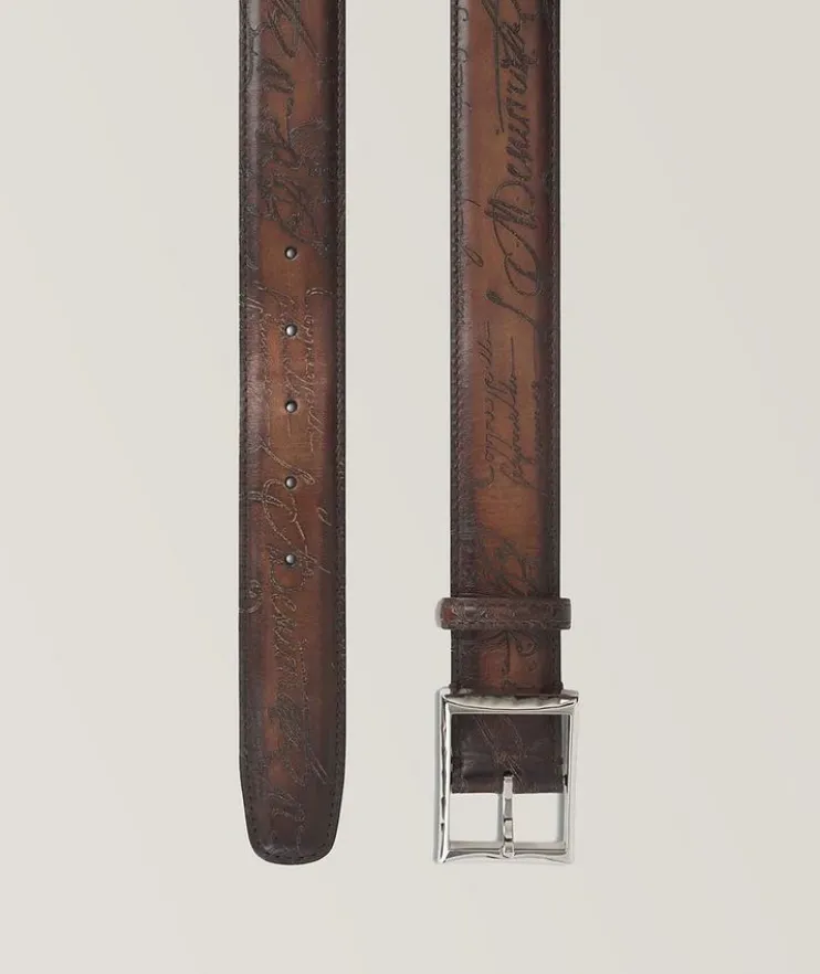 Classic Scritto Leather 35 mm Belt