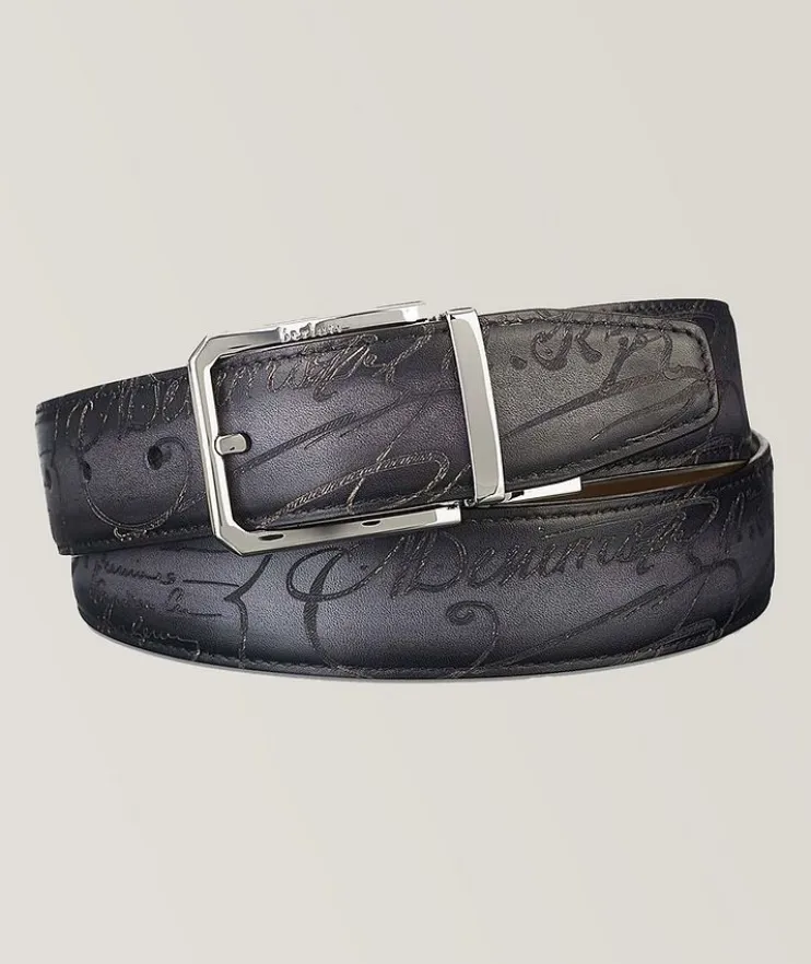 Classic Scritto Leather Belt