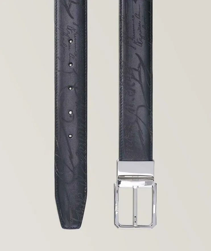 Classic Scritto Leather Belt