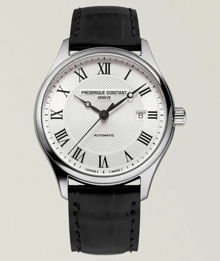 Classics Automatic Stainless Steel & Leather Strap Watch