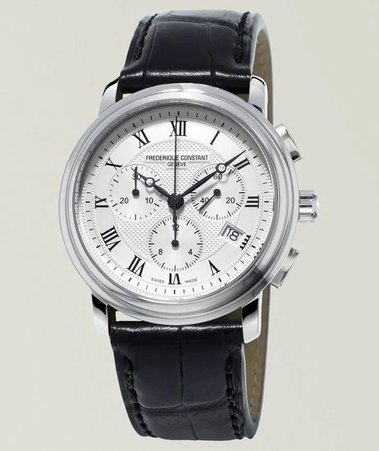 Classics Quartz Stainless Steel & Leather Strap Watch