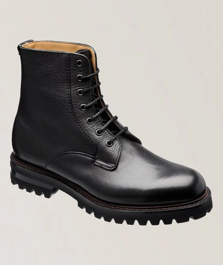 Coalport 2 Grain Leather Lug Boots