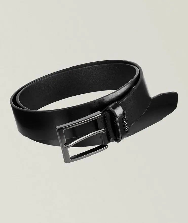 Cole Logo Leather Belt