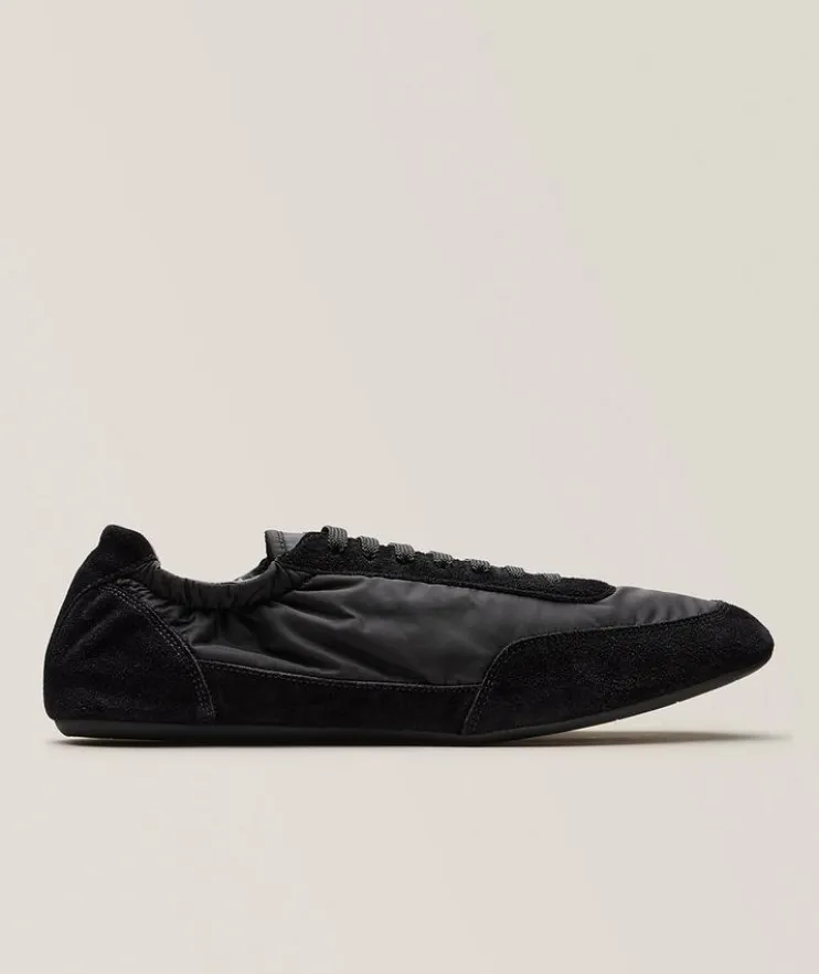Collapse Re-Nylon & Suede Elasticized Sneakers