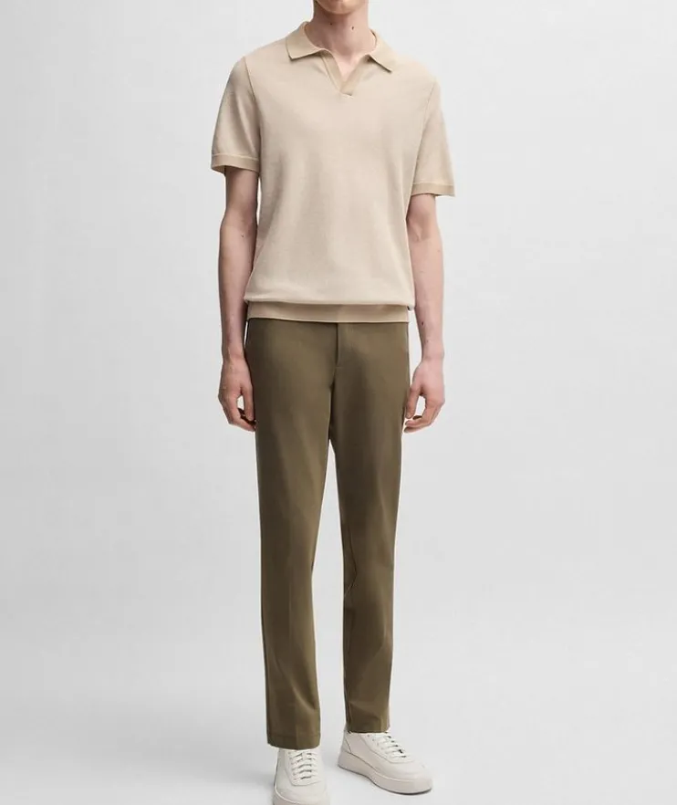 Collared Cotton-Blend Piqué Sweater