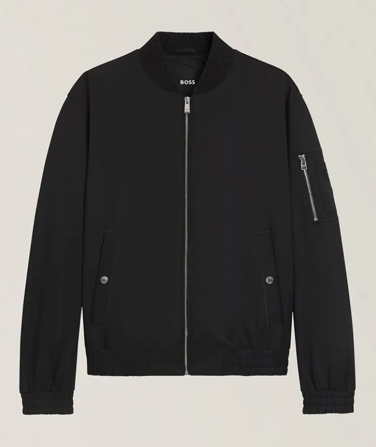 Comber Water-Repellent Twill Bomber Jacket
