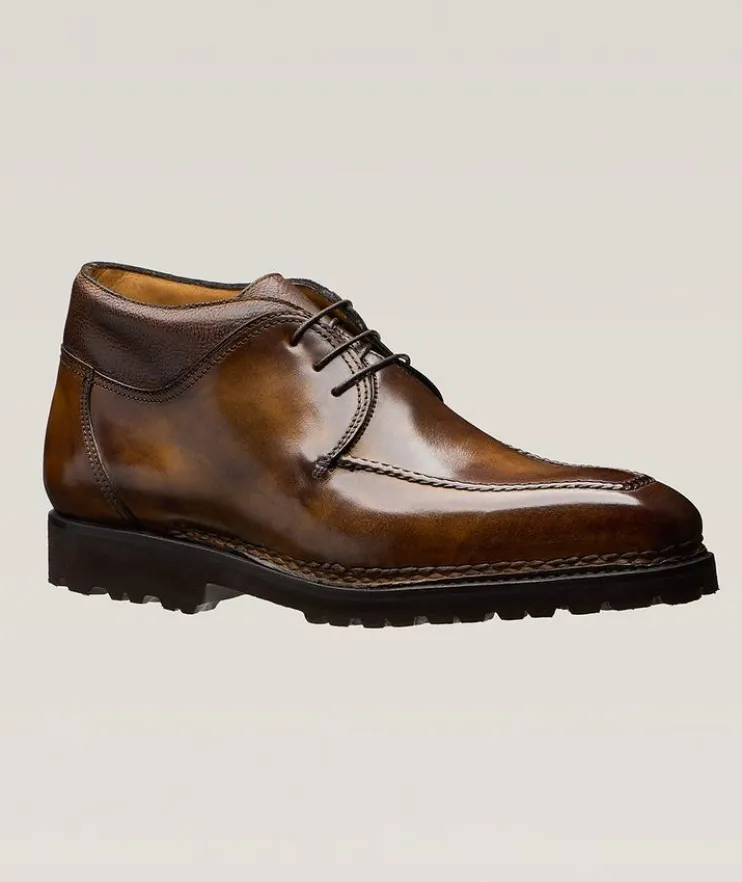 Conero Calf Leather Lug Boots
