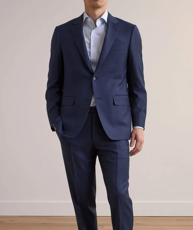 Contemporary Check Wool Suit