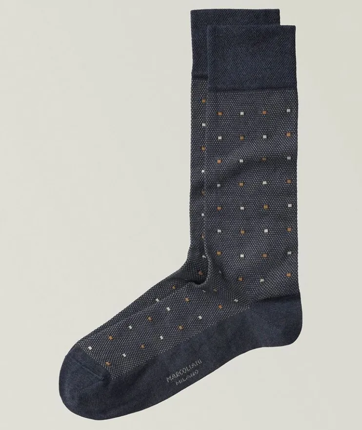 Contemporary Dots Pima Cotton-Blend Socks