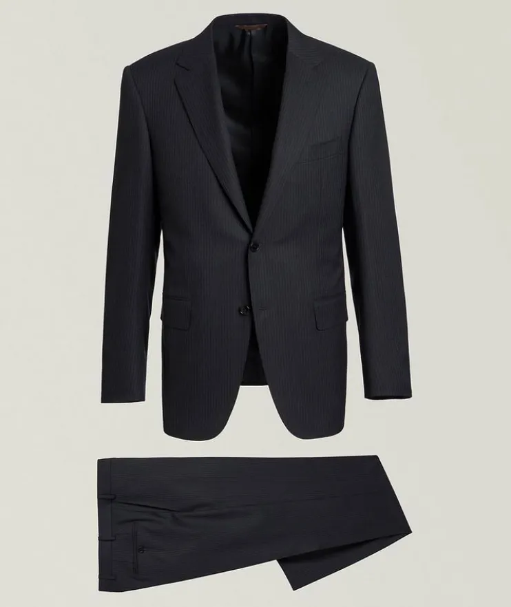 Contemporary Pinstripe Wool Suit