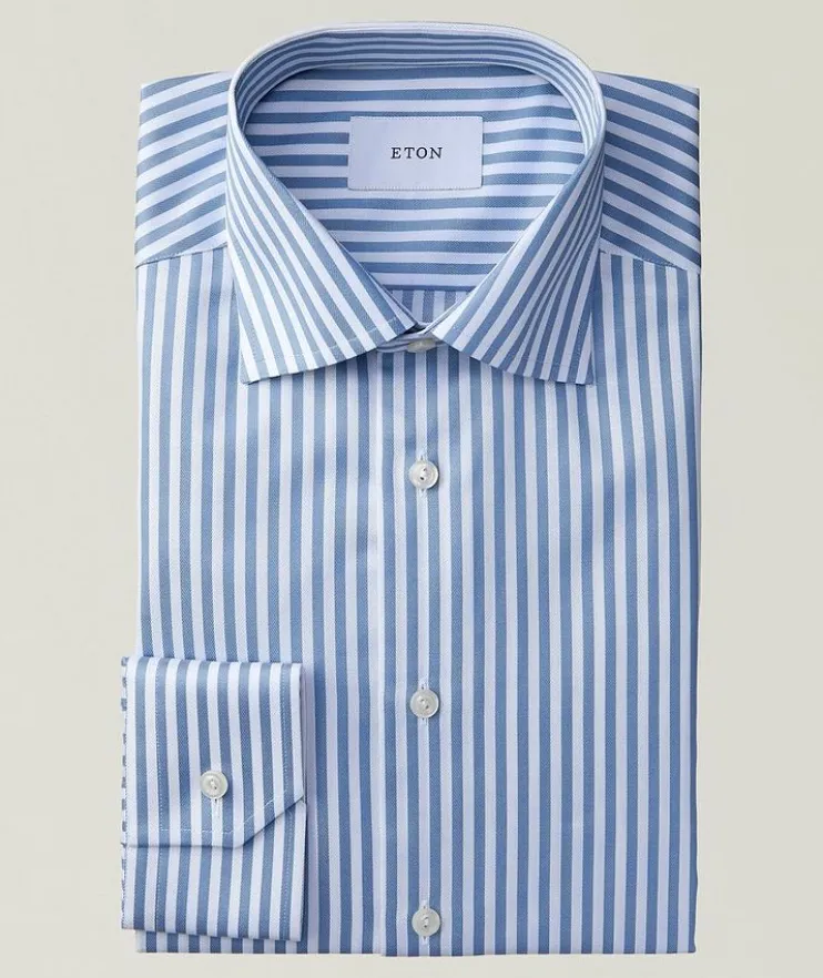 Contemporary-Fit Bengal Stripe Twill Dress Shirt