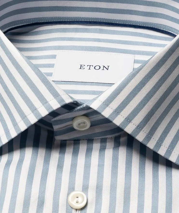 Contemporary-Fit Bengal Stripe Twill Dress Shirt