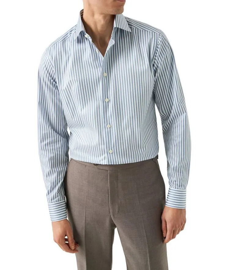 Contemporary-Fit Bengal Stripe Twill Dress Shirt