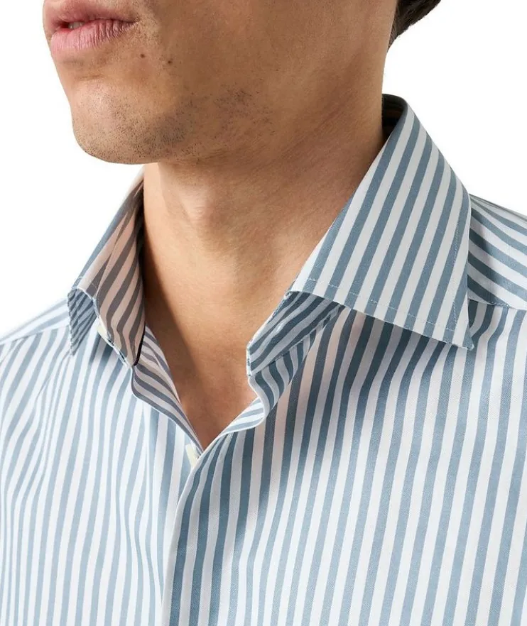 Contemporary-Fit Bengal Stripe Twill Dress Shirt