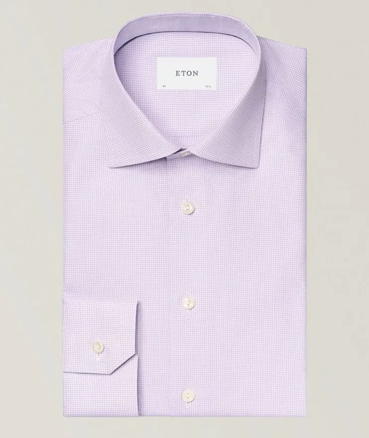 Contemporary-Fit Check Twill Dress Shirt