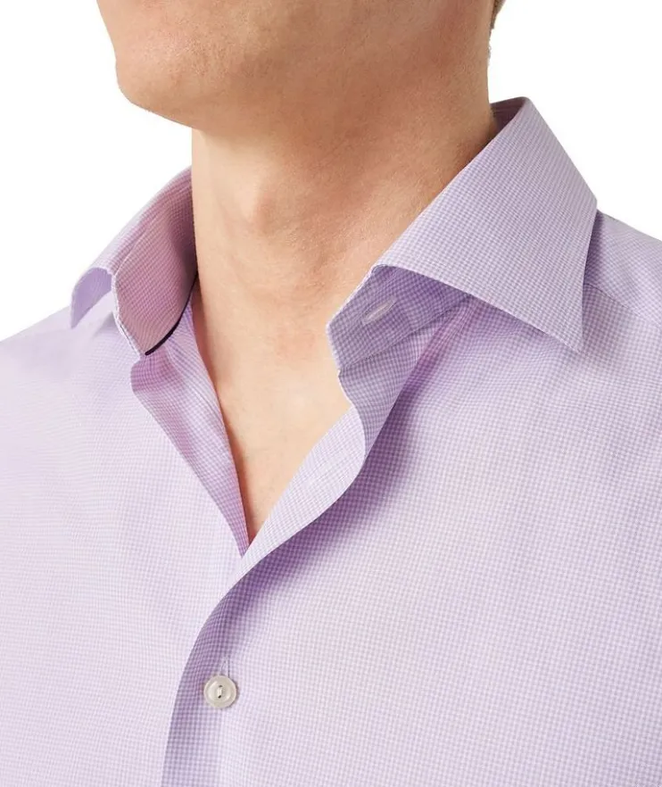 Contemporary-Fit Check Twill Dress Shirt