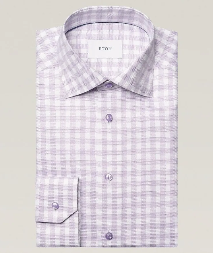 Contemporary-Fit Check Twill Dress Shirt