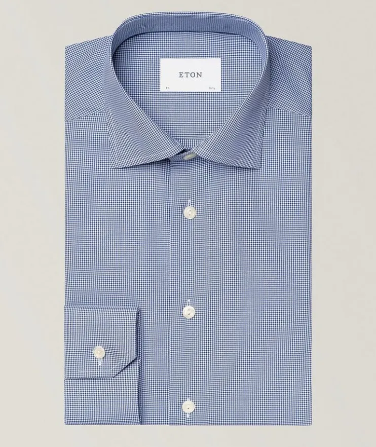 Contemporary-Fit Check Twill Dress Shirt